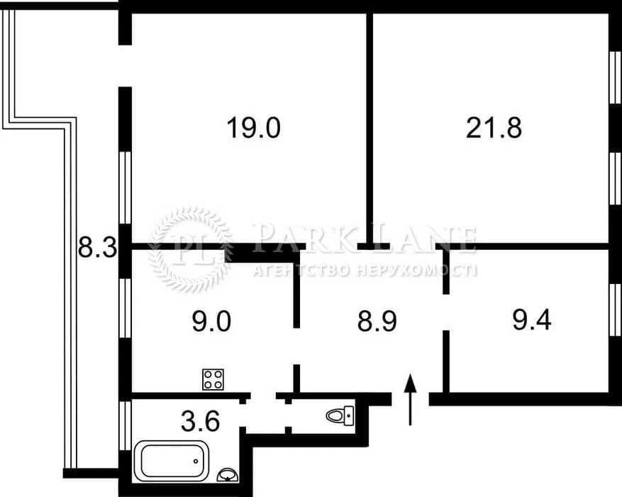 Продаж 3-кімнатної квартири, 81.7 м², Шевченківський р-н 3
