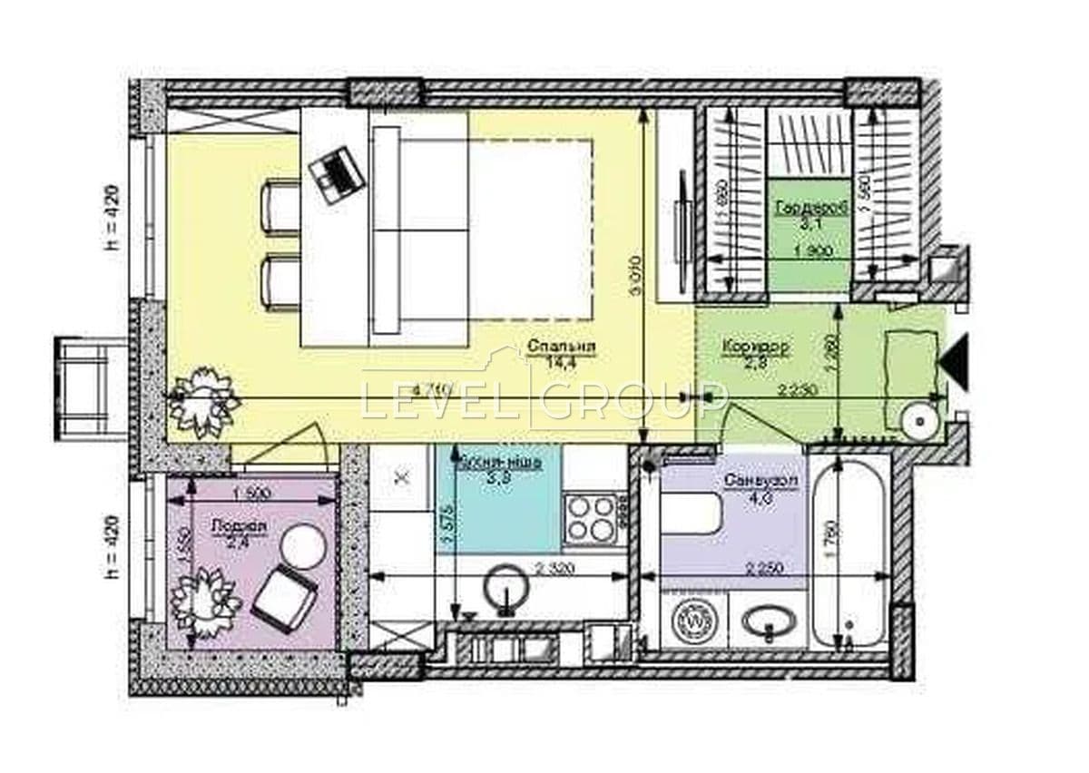 Продаж 1-кімнатної квартири, 30.5 м², Шевченківський р-н 2