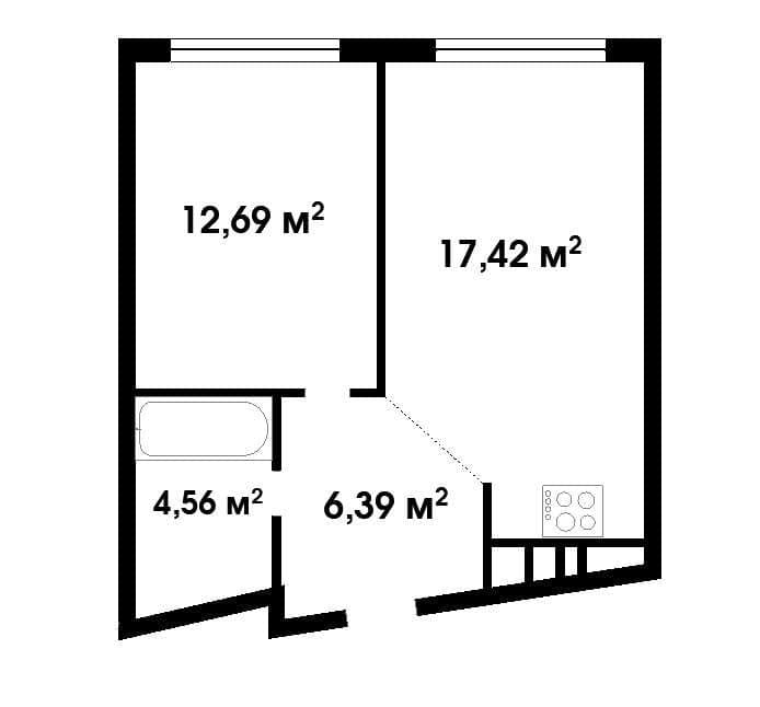 Продаж 1-кімнатної квартири, 42 м², ЖК «Great» 1