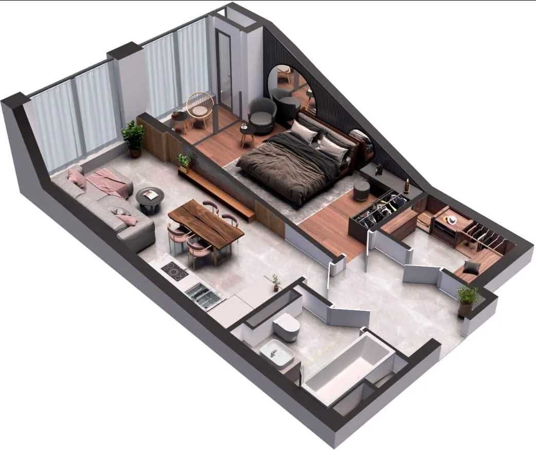 Продаж 1-кімнатної квартири, 59 м², ЖК «A136 Highlight Tower» 5