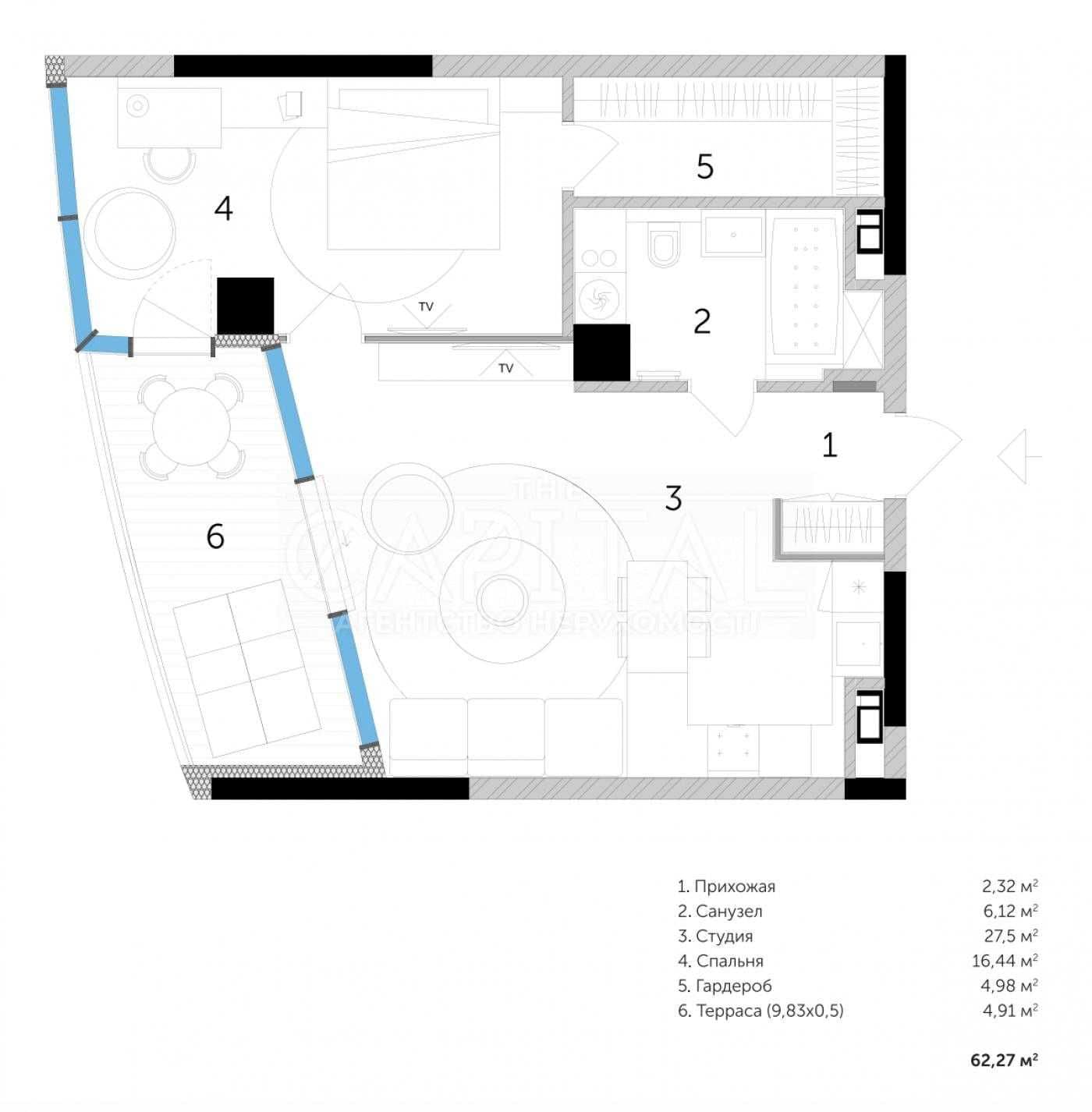 Продаж 2-кімнатної квартири, 62.27 м², Печерський р-н 5