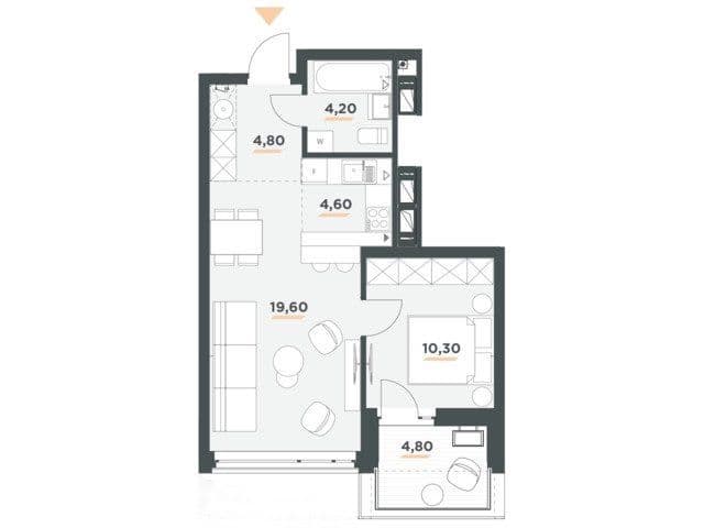 Продаж 1-кімнатної квартири, 46 м², Дарницький р-н 1