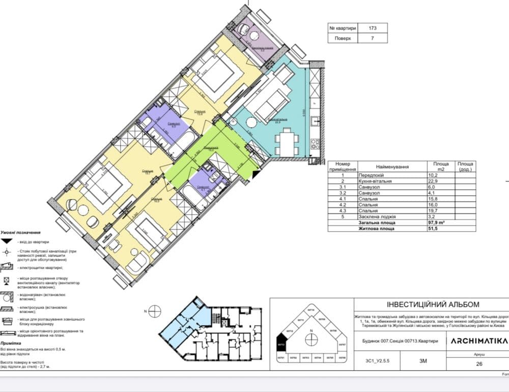Продаж 3-кімнатної квартири, 98 м², ЖК «Republika» 2