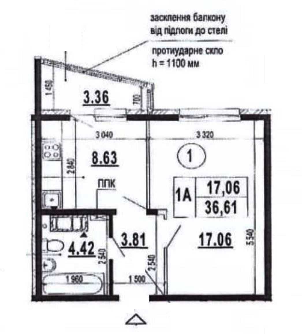 Продаж 1-кімнатної квартири, 36.6 м², Дарницький р-н 2