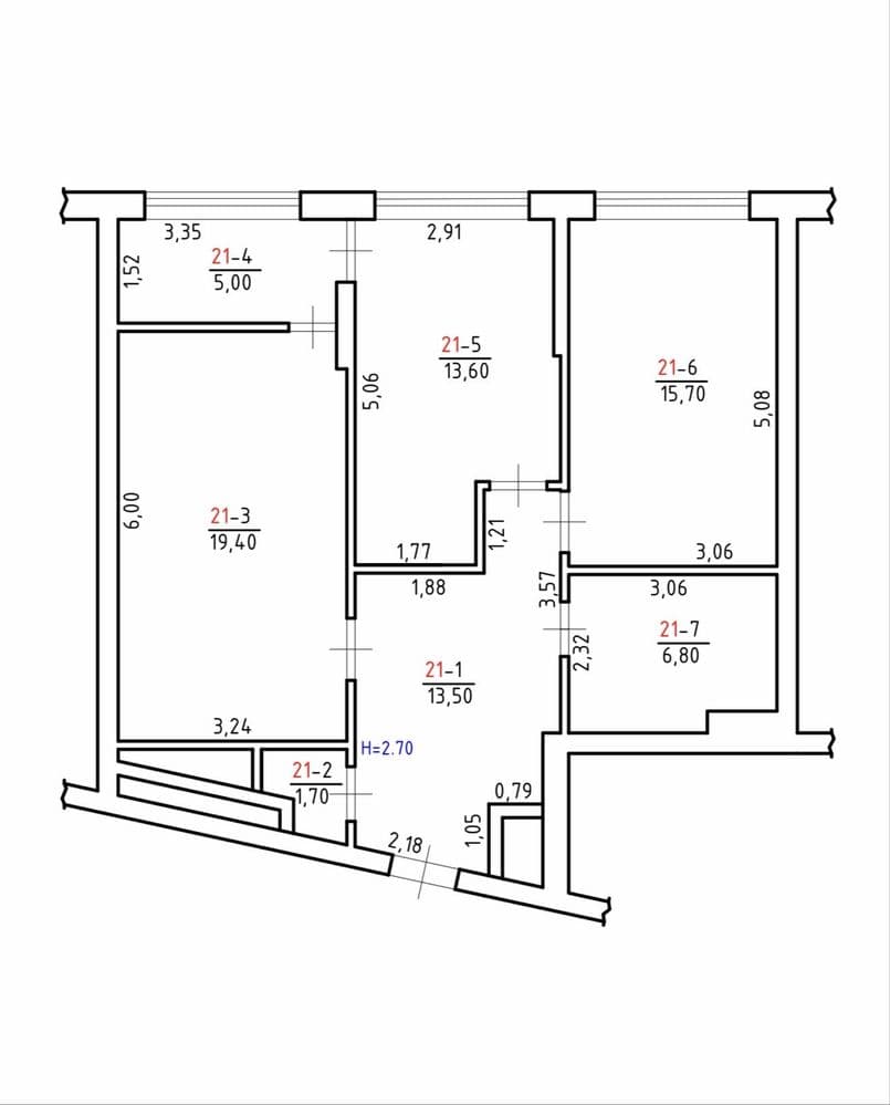 Продаж 2-кімнатної квартири, 76 м², Печерський р-н 3