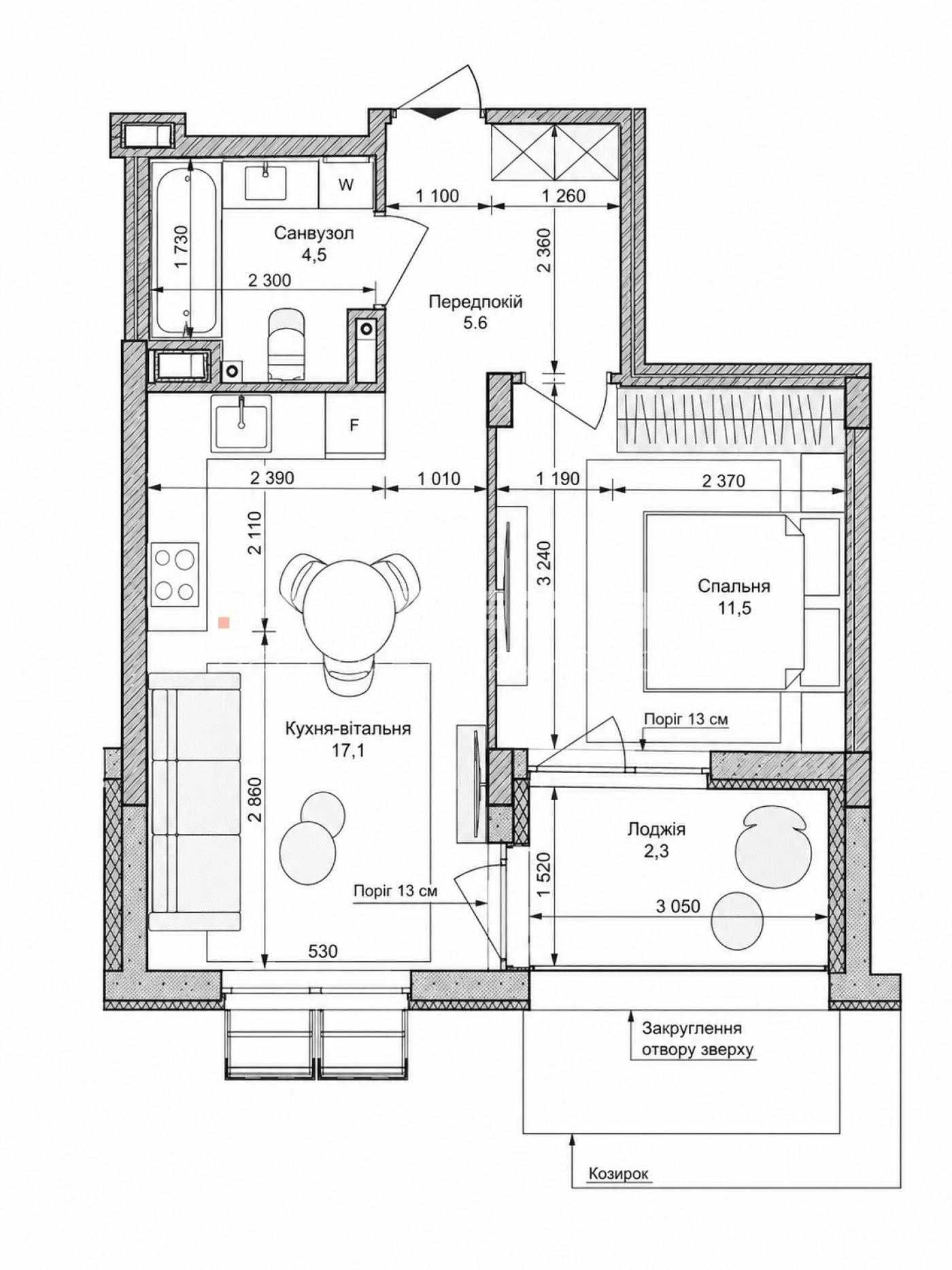 Продаж 1-кімнатної квартири, 40.9 м², ЖК «Республіка» 1