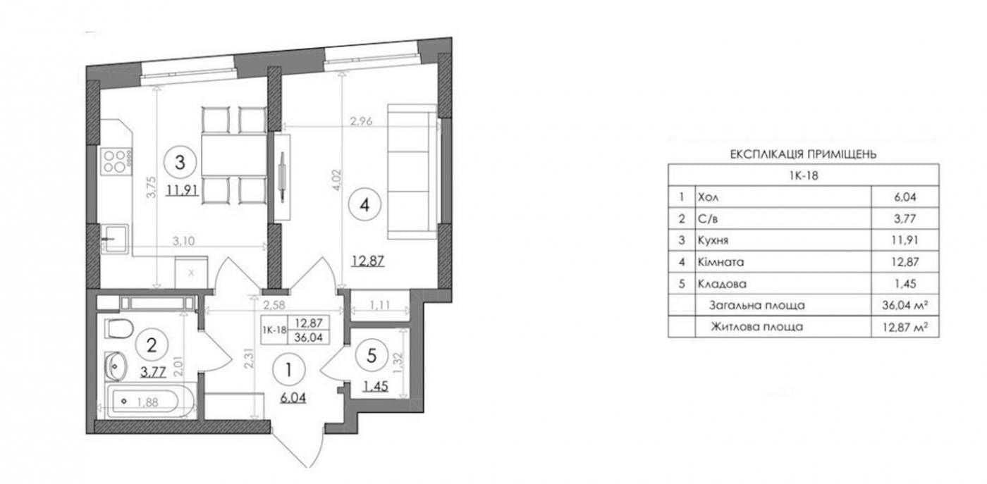 Продаж 1-кімнатної квартири, 36 м², Голосіївський р-н 2