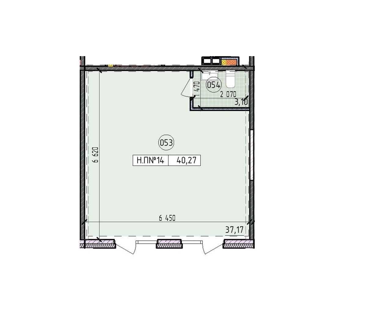 Оренда комерційного приміщення, 40 м², ЖК «Нова Англія» 2