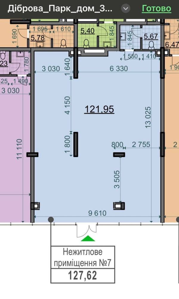 Оренда комерційного приміщення, 128 м², ЖК «Діброва Парк» 3