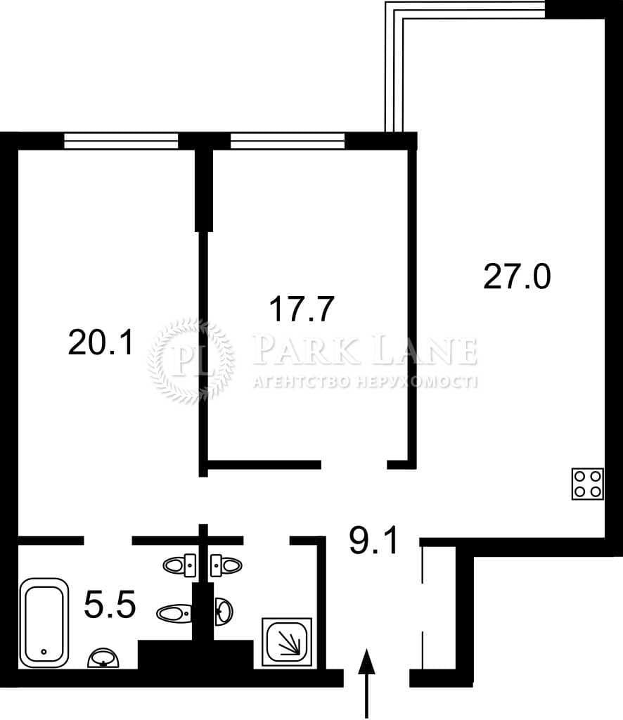 Продаж 2-кімнатної квартири, 85.3 м², Печерський р-н 3