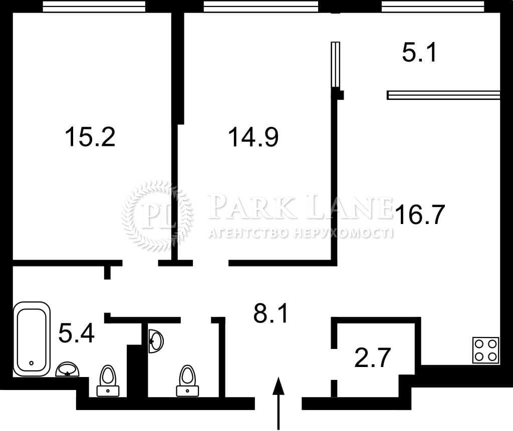 Продаж 2-кімнатної квартири, 71 м², Дарницький р-н 4