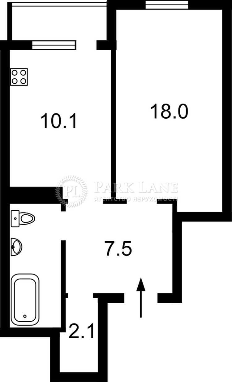 Продаж 1-кімнатної квартири, 44 м², Дарницький р-н 2