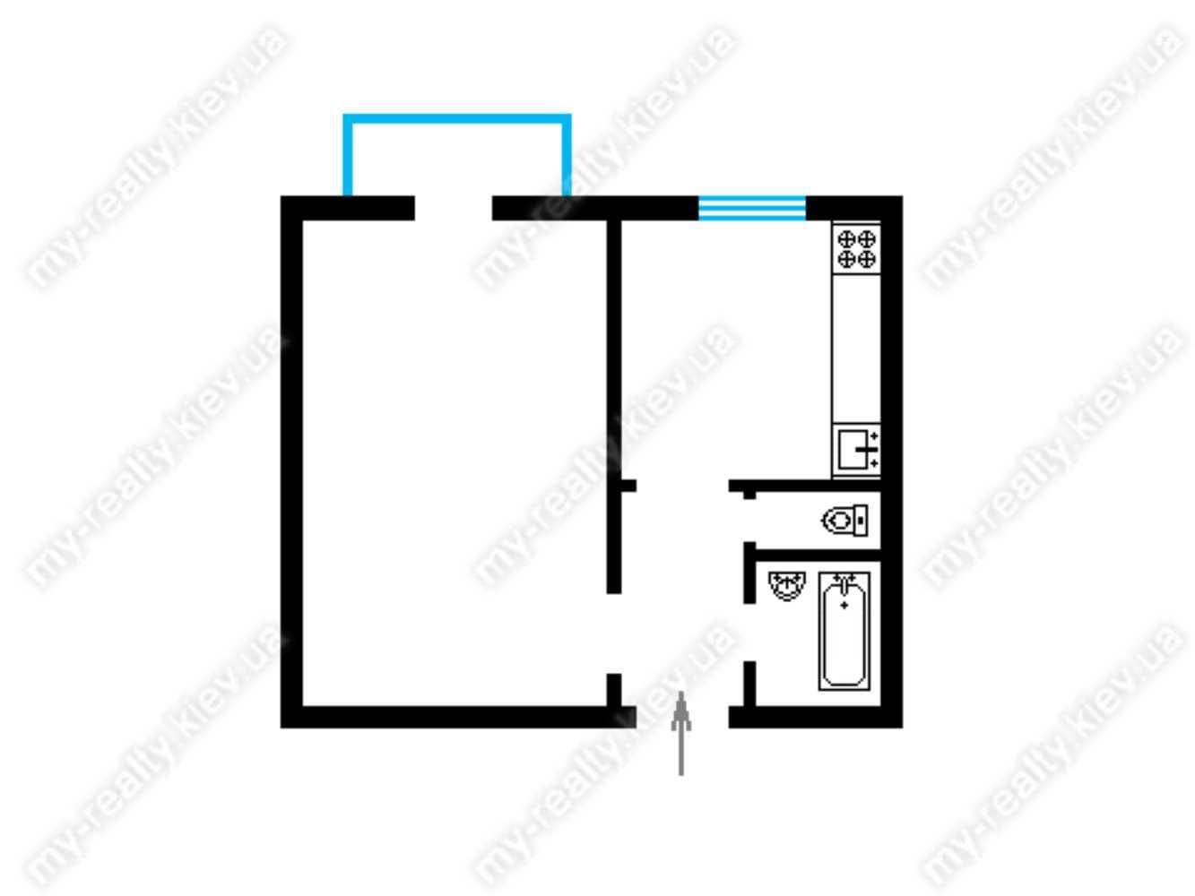 Продаж 1-кімнатної квартири, 38 м², Печерський р-н 1