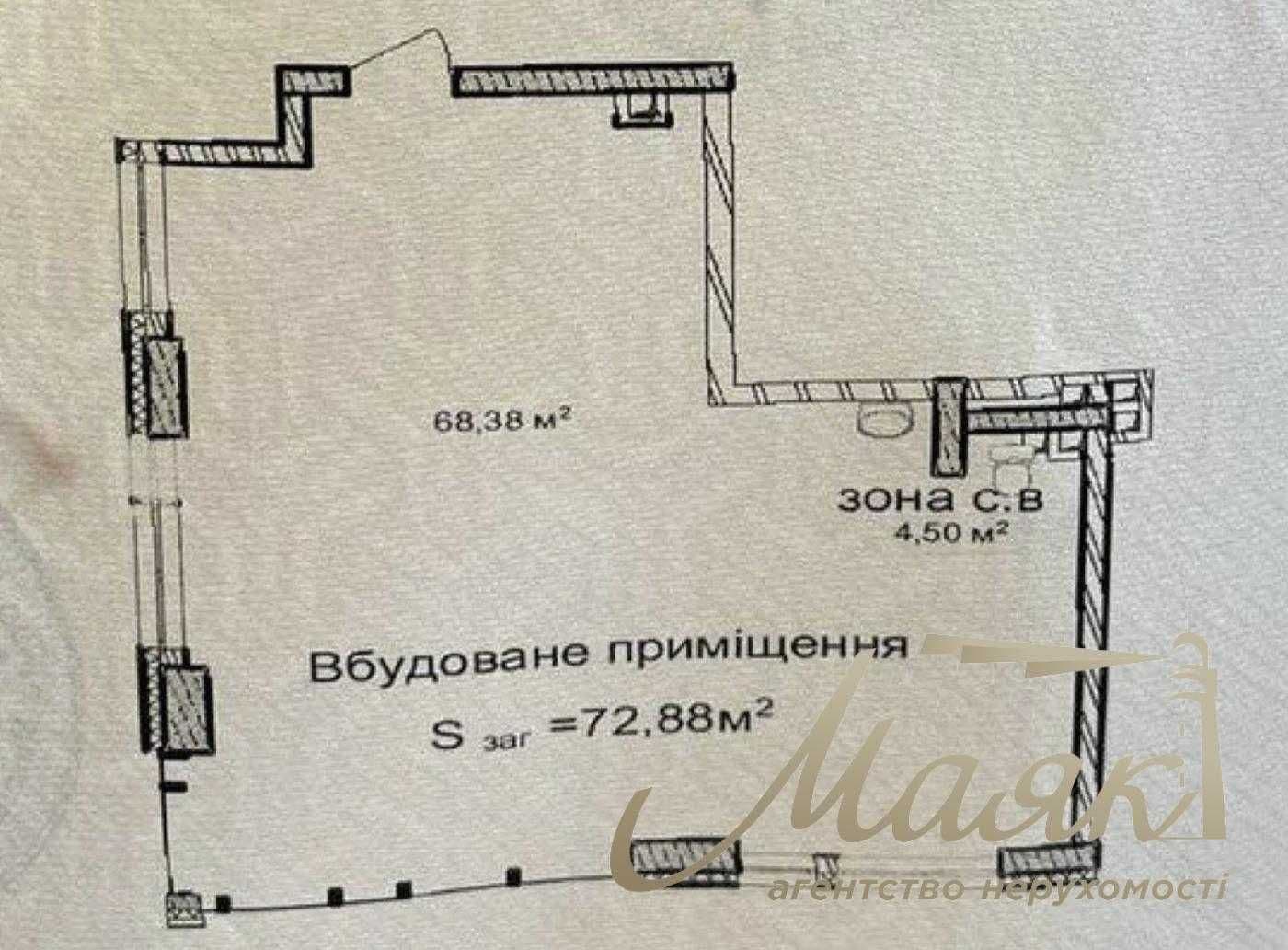 Оренда комерційного приміщення, 73 м², Печерський р-н 2