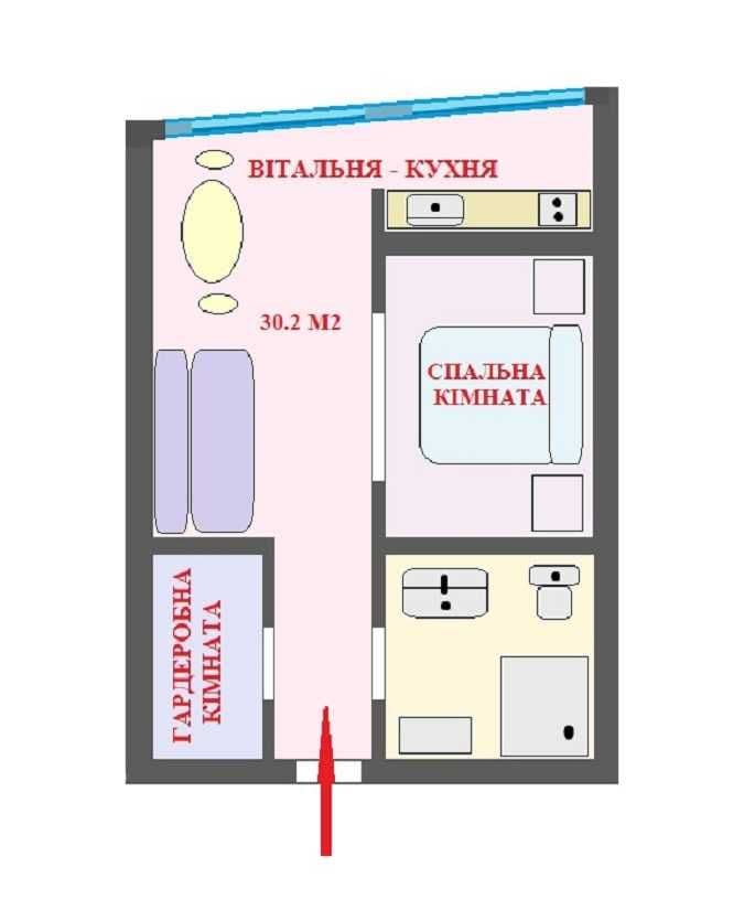 Продаж 1-кімнатної квартири, 30 м², ЖК «Старт» 2