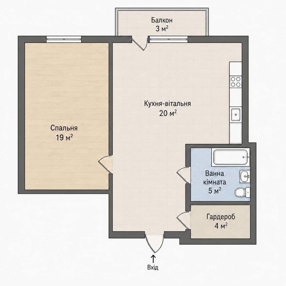 Продаж 1-кімнатної квартири, 51 м², ЖК «Відрадний» 5