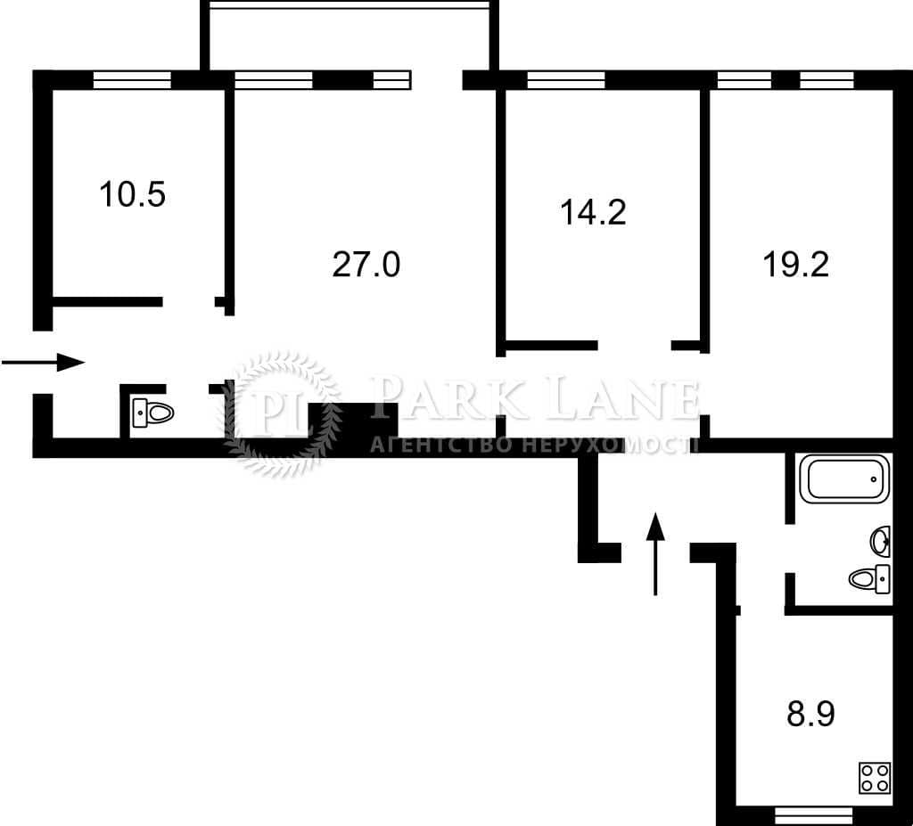 Продаж 4-кімнатної квартири, 100 м², Печерський р-н 3
